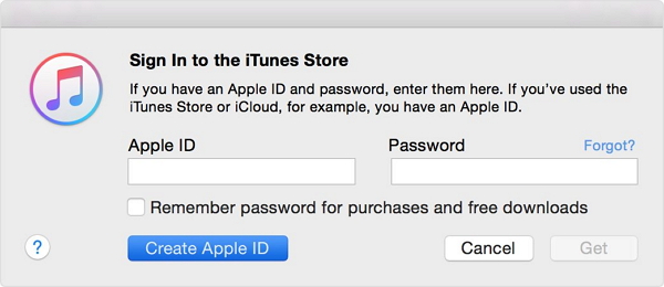 Sync music from ipod to itunes-login you apple id and code