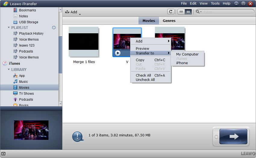 How to transfer files form ipod to itunes-Leawo itransfer