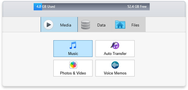 How to transfer files form ipod to itunes-interface and click music