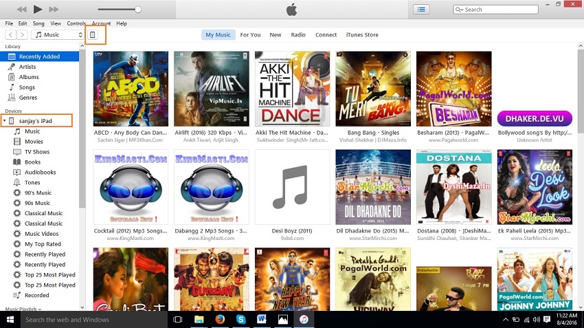 How to transfer songs from itunes to ipad-launch iTunes