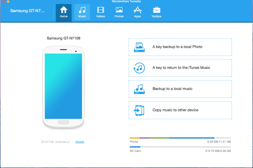 itunes per htc Sync-collegare android