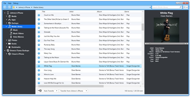 Transfer Music from iPhone to Mac by iExplorer
