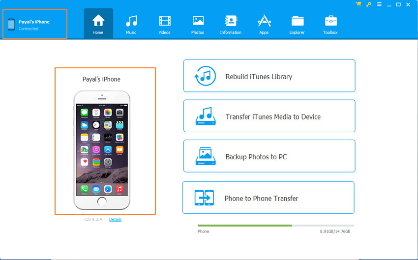 IPhone Music Manger & Transfer: Exportar / Importar / Eliminar / Corrigir música no iPhone com TunesGo