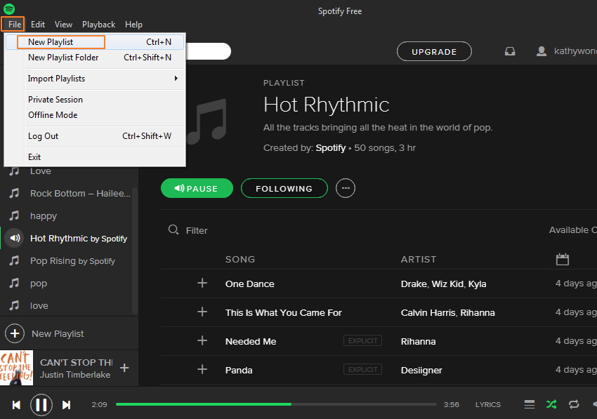 how to add a song to spotify playlist from computer