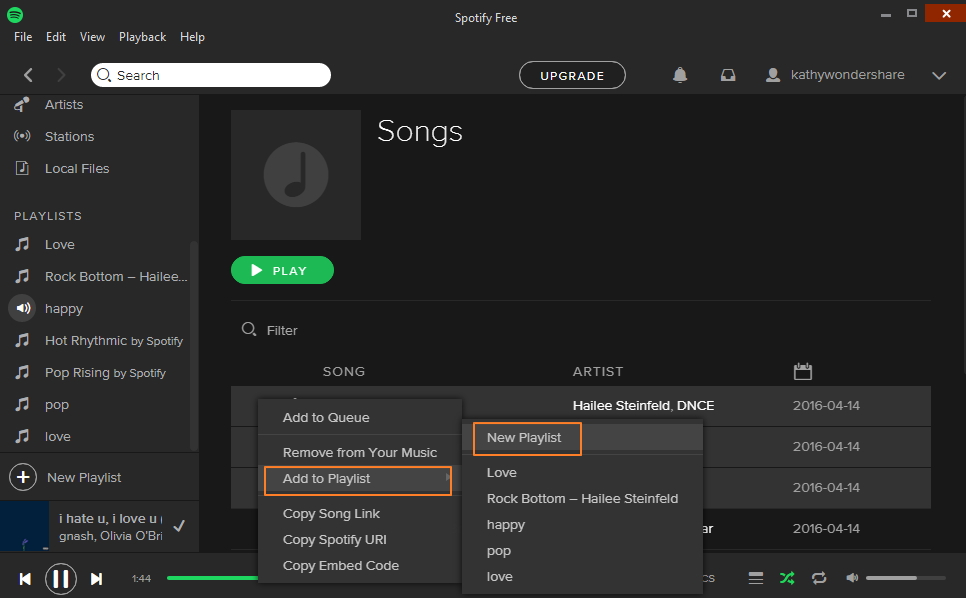 spotify playlist export