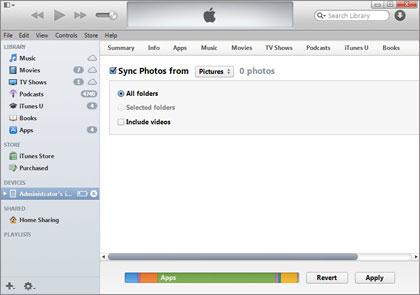 elimine fotos de iPad - con iTunes