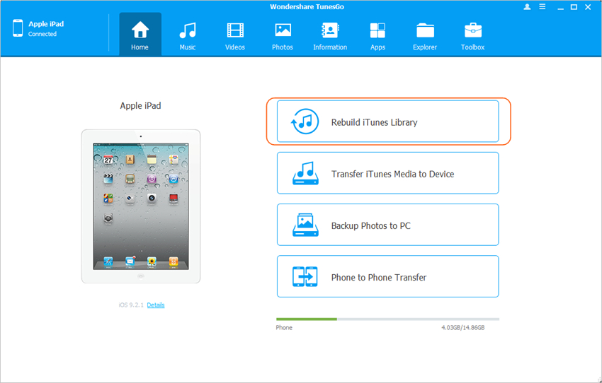 Sincronizando el iPad con nueva ordenador - Reconstruye tu Biblioteca de iTunes con un solo Click