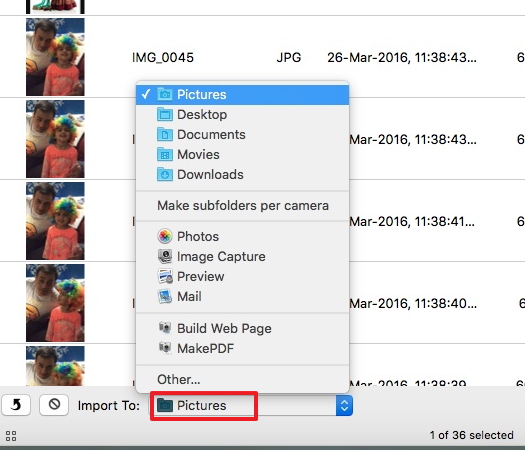 Transferir videos desde el iPad a la Mac con Image Capture - Selecciona iPad