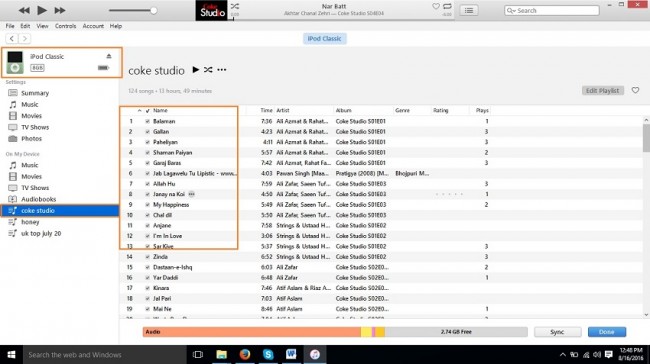 Editar listas de reproducción en el iPod-Lista de reproducciónt