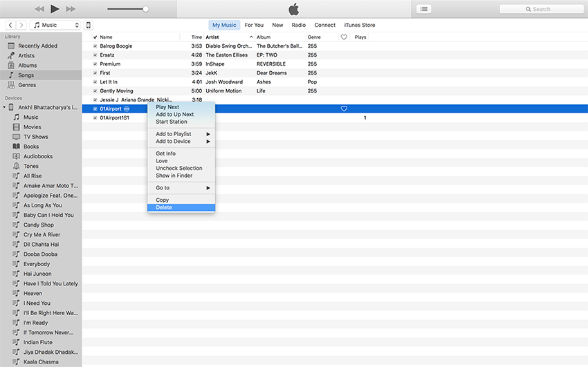 Cómo eliminar canciones del iPod clásico/Touch con iTunes