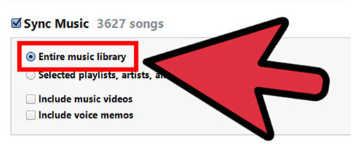 Eliminar canciones de iPhone/iPad/iPod-Sincronizar la biblioteca completa de música