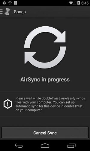 música de iTunes en android-AirSync
