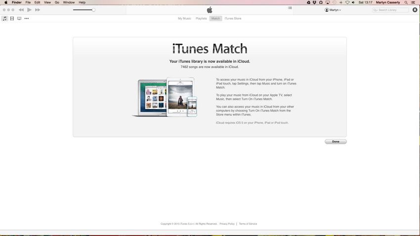 Cómo sincronizar el iPad con iTunes-iTunes Match recopila la biblioteca de iTunes