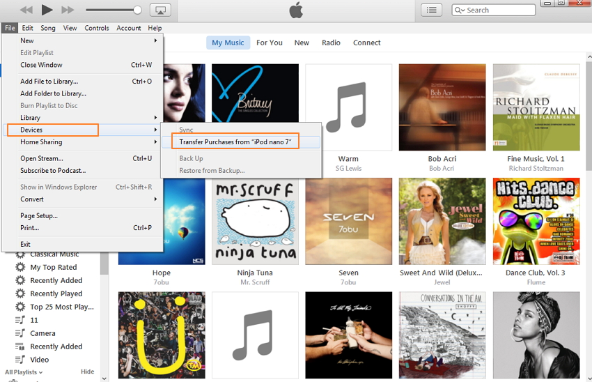 copiar archivos desde el ipod a itunes-tranferir compras desde el ipod