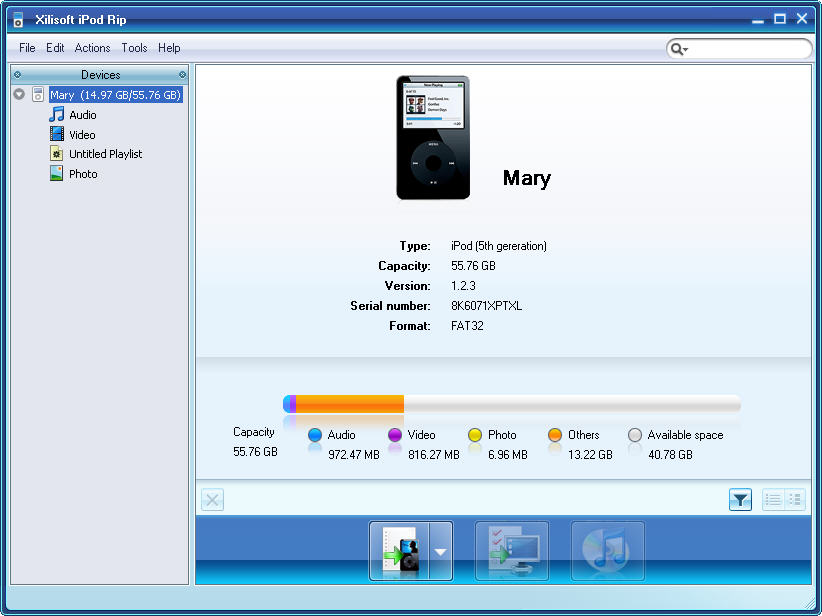 transfiere videos desde el ipod a itunes-Xilisoft iPod Rip