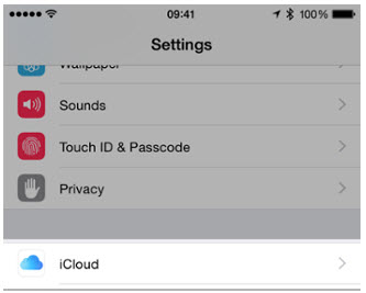 transferir música desde ipod touch a iTunes-clic en la pestaña de iCloud