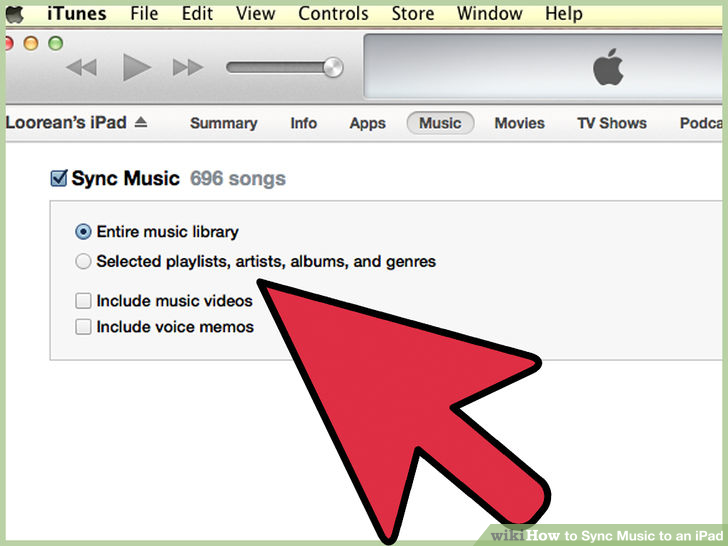 Como transferir canciones del iTunes al Ipad-Sincroniza la música