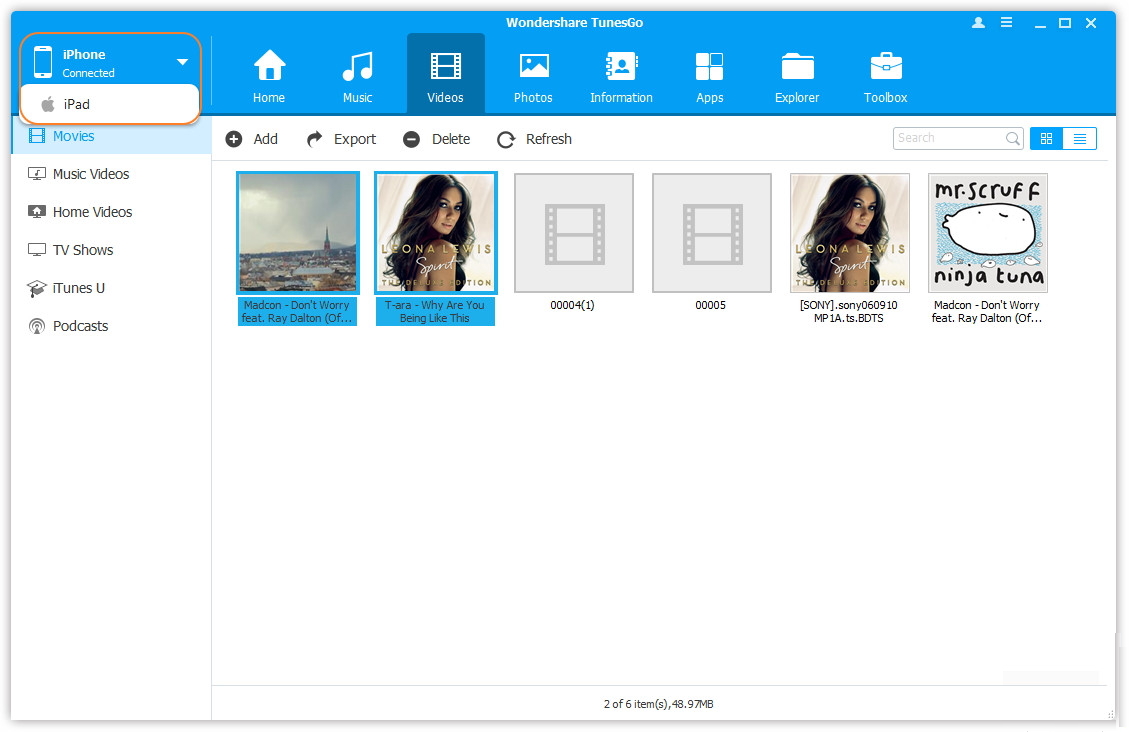 Connect Multiple Devices and Toggle Between Them - transfer files on both A and B devices at the same time