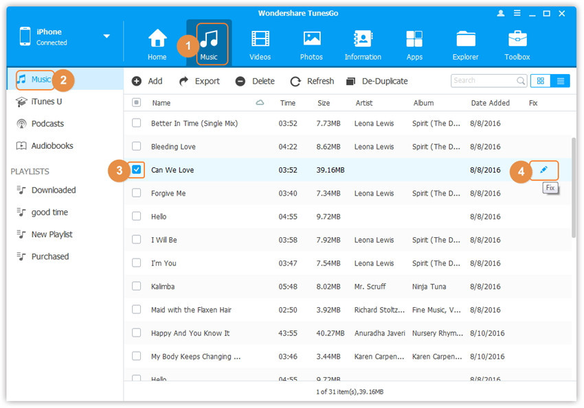 Manully Fix Music ID3 Info for One Song - 1