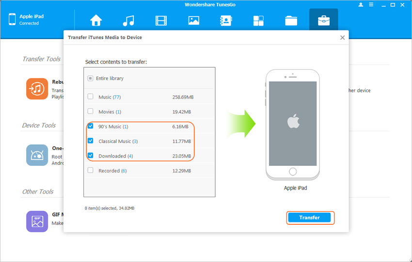 Transfert de la liste de lecture d'iTunes vers iPad - Ajouter une liste de lecture