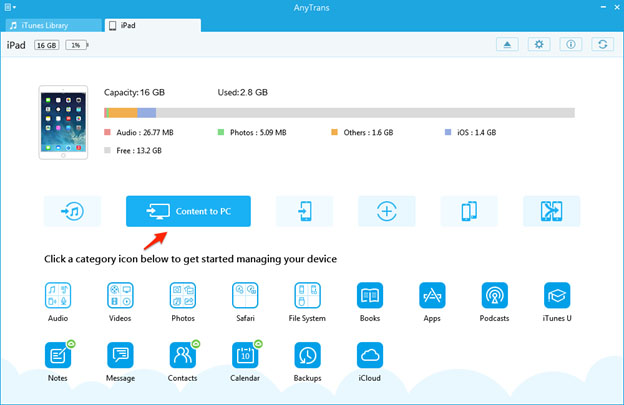 Transfer Books from iPad to Computer using Third-Party Apps- AnyTrans