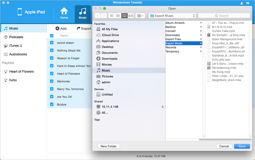 Faire des sauvegardes d'iPad sur Mac - Exporter les Fichiers vers Mac