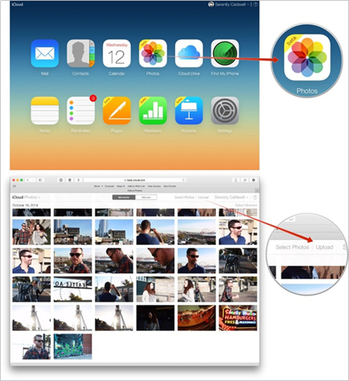 Transférer des photos d'iPod vers iPad en utilisant la bibliothèque de photos iCloud ou Photo Stream