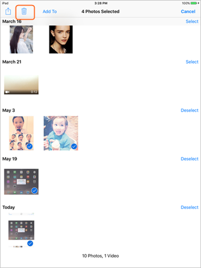 Delete Duplicate Photos on iPad