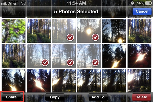 transférer des photos d'iPad vers le PC en utilisant l'Étape 1: appuyez sur pellicule photo et sélectionnez les photos