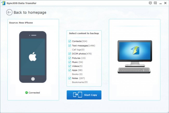 Transférer des applications d'iPad à l'ordinateur avec un logiciel tiers de transfert iPad - Syncios