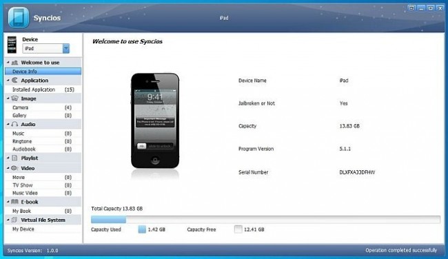 Transférer des applications d'iPad à iPad - SynciOS