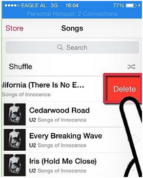 Delete songs from iphone/ipad/ipod-Delete