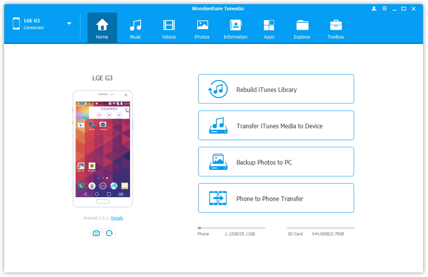 Alternatives à Syncmate pour transférer depuis itunes vers android-connecter android