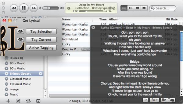 widget de paroles itunes - plugin de paroles itunes get lyrical