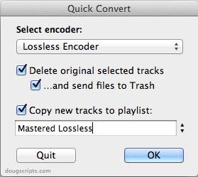 itunes script quick convert