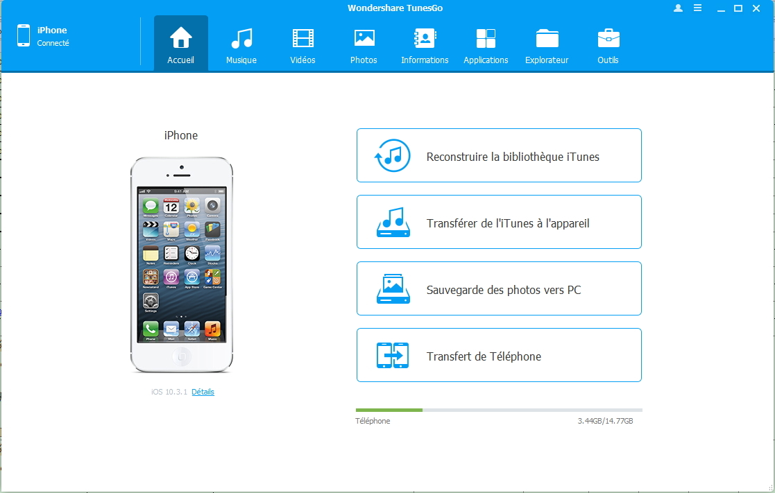 synchroniser les contacts de l'iPhone vers l'ordinateur