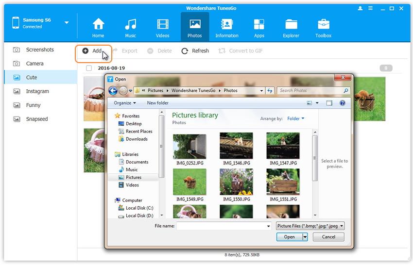 comment transférer des fichiers images du PC au Samsung Galaxy Note 7