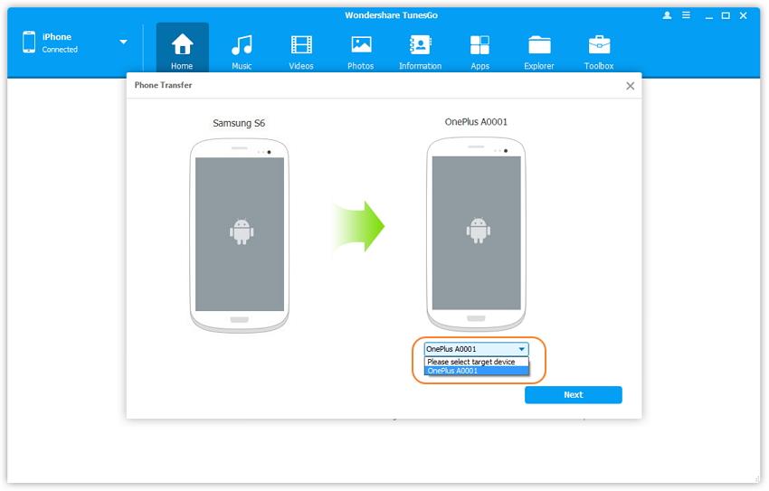 Transférer des vidéos d'android vers android