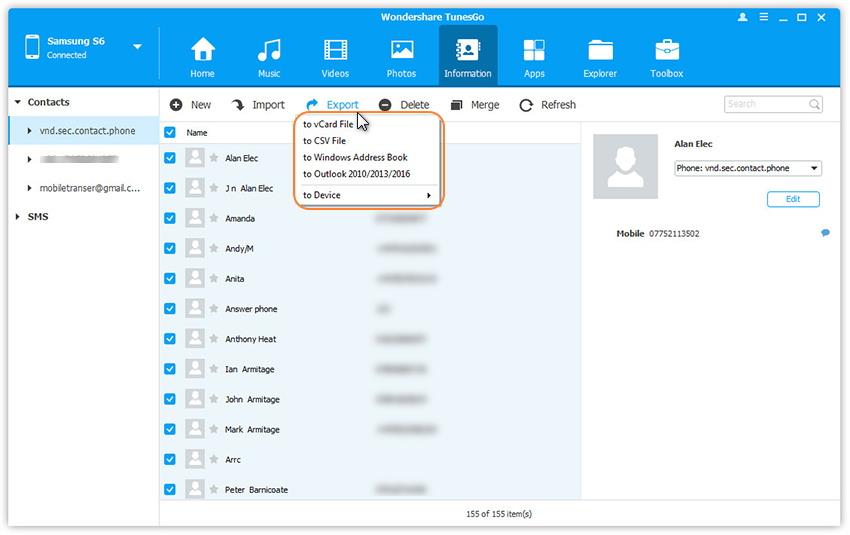 synchroniser les contacts avec outlook avec kies