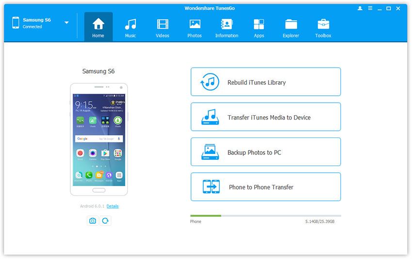 Tansfert de photos du Samsung Galaxy Note 7 sur PC