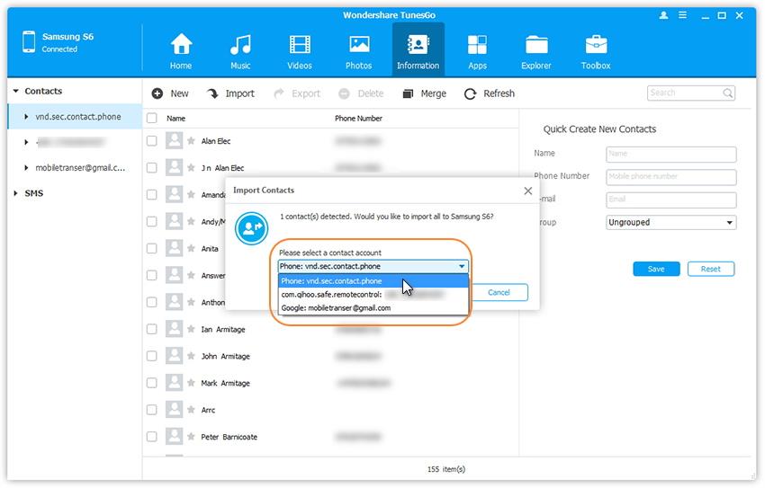 how import contacts to outlook