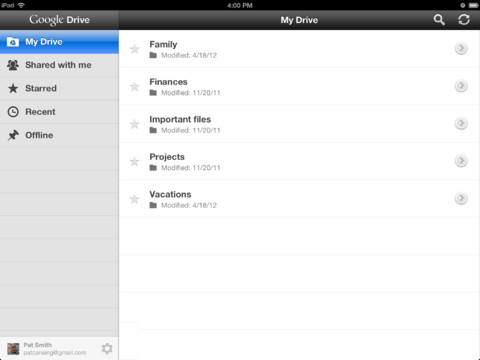 Transfer Files from iPhone to iPad via Google Drive - Upload iPhone Files