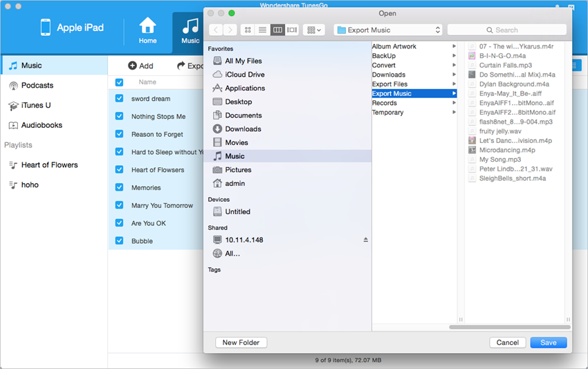 Transfer Music from iPad to Mac without iTunes - Transfer Music
