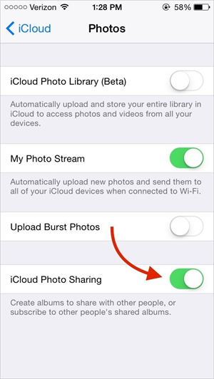 Transfer Photos from iPod to iPad Using iCloud Photo Library or Photo Stream