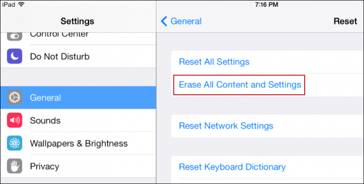 How to Sync iPhone to iPad with iCloud- Erase All Contents on iPad