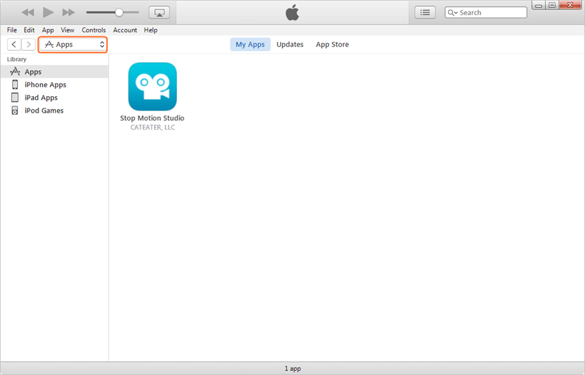 transfer apps from iTunes library to iPad - step 3: select apps