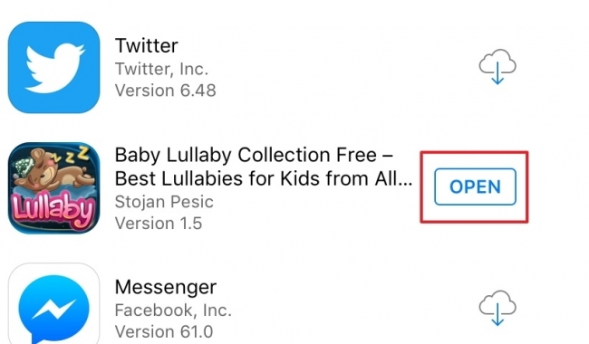 Transfer Apps From iPhone to iPad With App Store - step 4: Open App