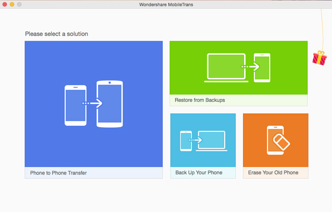 Transfer Photos from iPad to Mac using Wondershare MobileTrans - Start Mobiletrans