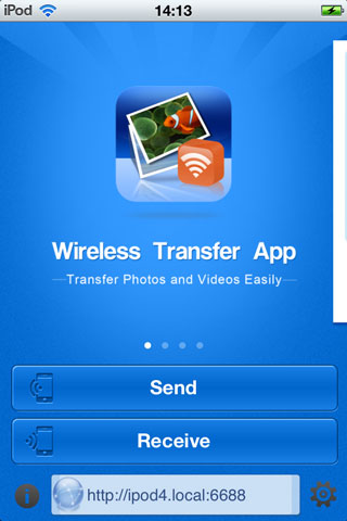 Transfer Photos from iPad to iPhone - using mobile app step 1