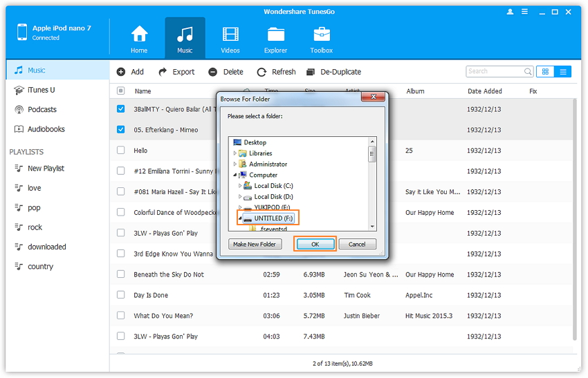 copiare musica da ipod a usb flash drive con tunesgo